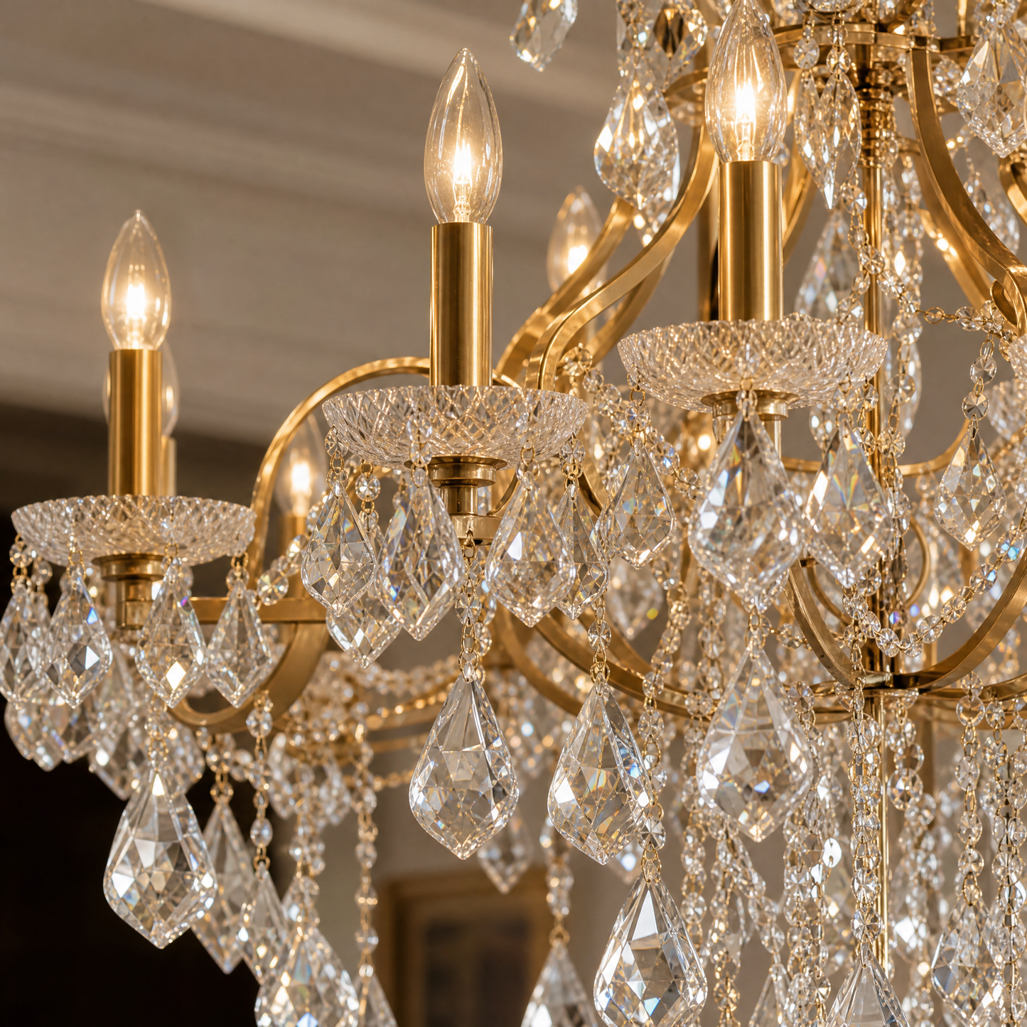 Clear Glass Clip Light D30.7 - Gold