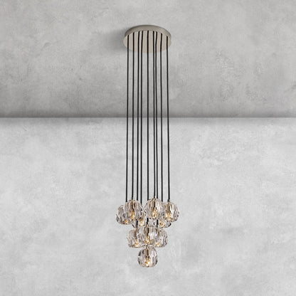 Bouble De Crystal Round Cluster Chandelier