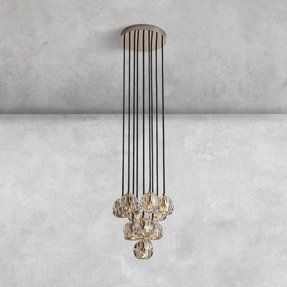 Bouble De Crystal Round Cluster Chandelier