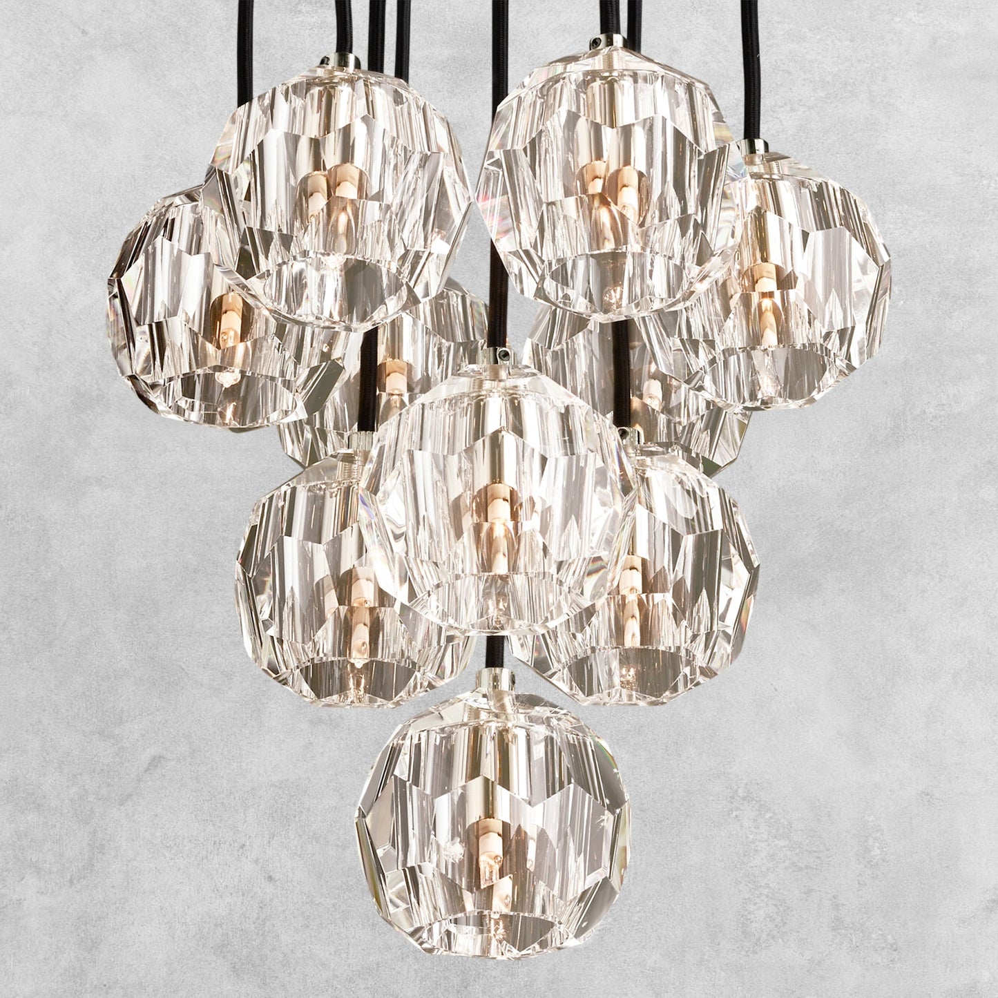 Bouble De Crystal Round Cluster Chandelier