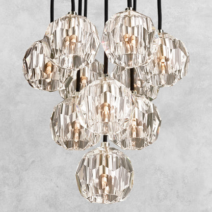Bouble De Crystal Round Cluster Chandelier