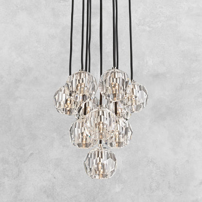Bouble De Crystal Round Cluster Chandelier