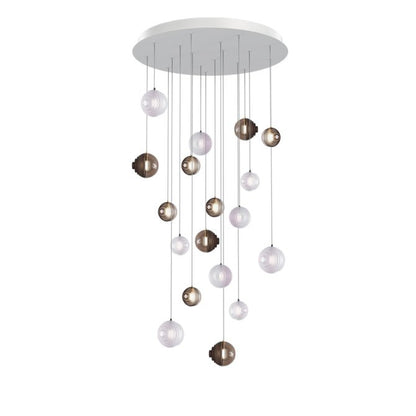 Cosmic Sphere Cascade Glass Chandelier
