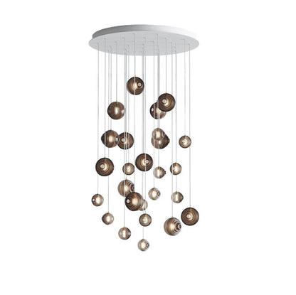 Cosmic Sphere Cascade Glass Chandelier