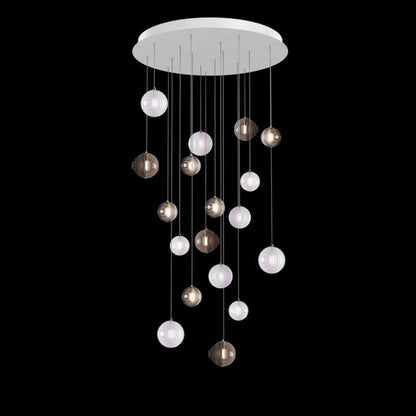 Cosmic Sphere Cascade Glass Chandelier