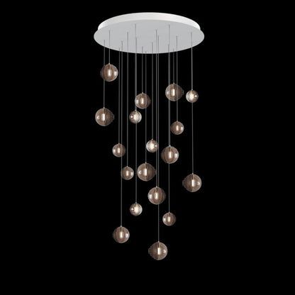 Cosmic Sphere Cascade Glass Chandelier