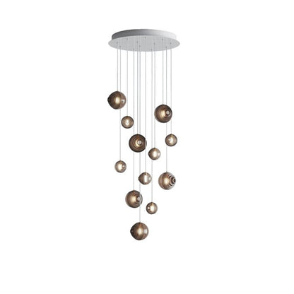 Cosmic Sphere Cascade Glass Chandelier