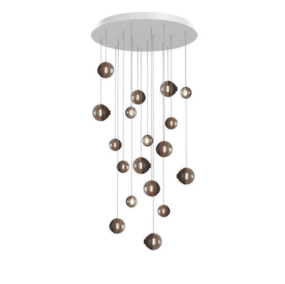 Cosmic Sphere Cascade Glass Chandelier