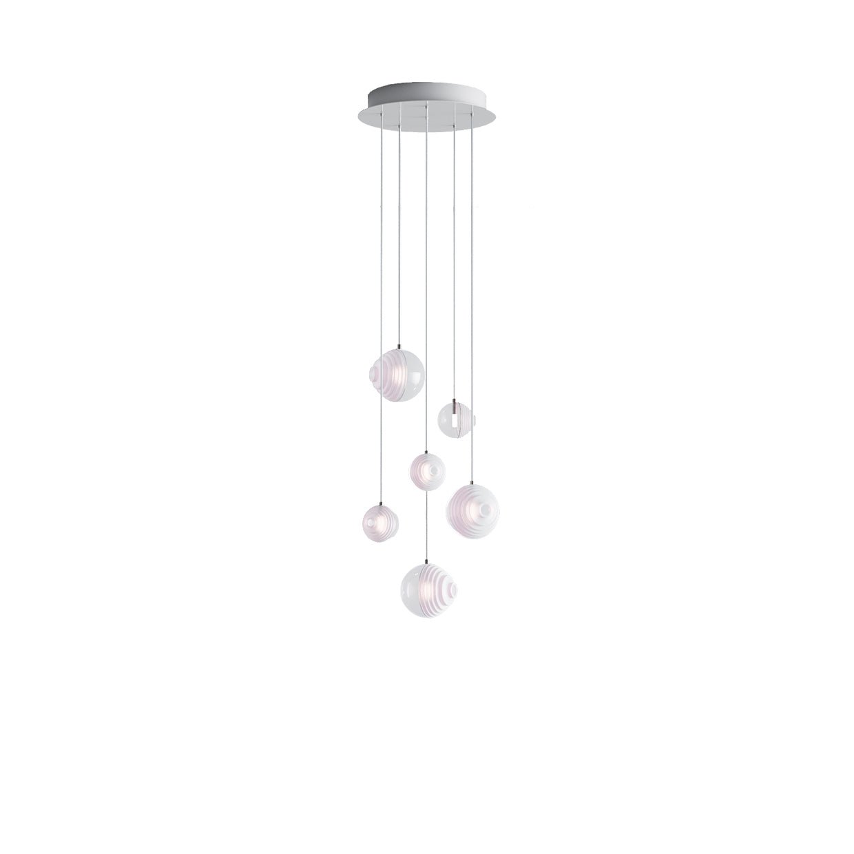 Cosmic Sphere Cascade Glass Chandelier