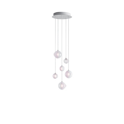 Cosmic Sphere Cascade Glass Chandelier