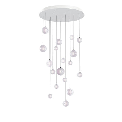 Cosmic Sphere Cascade Glass Chandelier