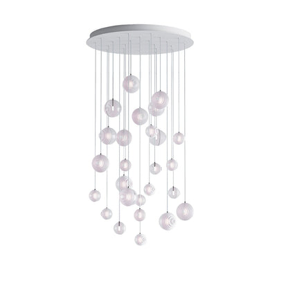 Cosmic Sphere Cascade Glass Chandelier