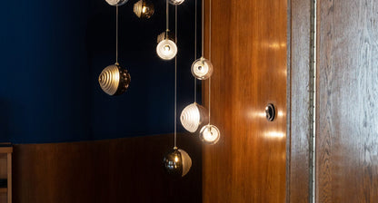 Cosmic Sphere Cascade Glass Chandelier