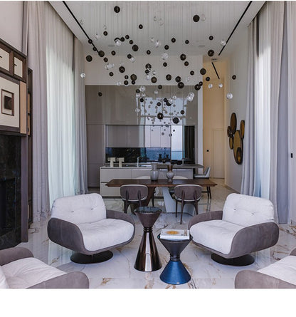Cosmic Sphere Cascade Glass Chandelier