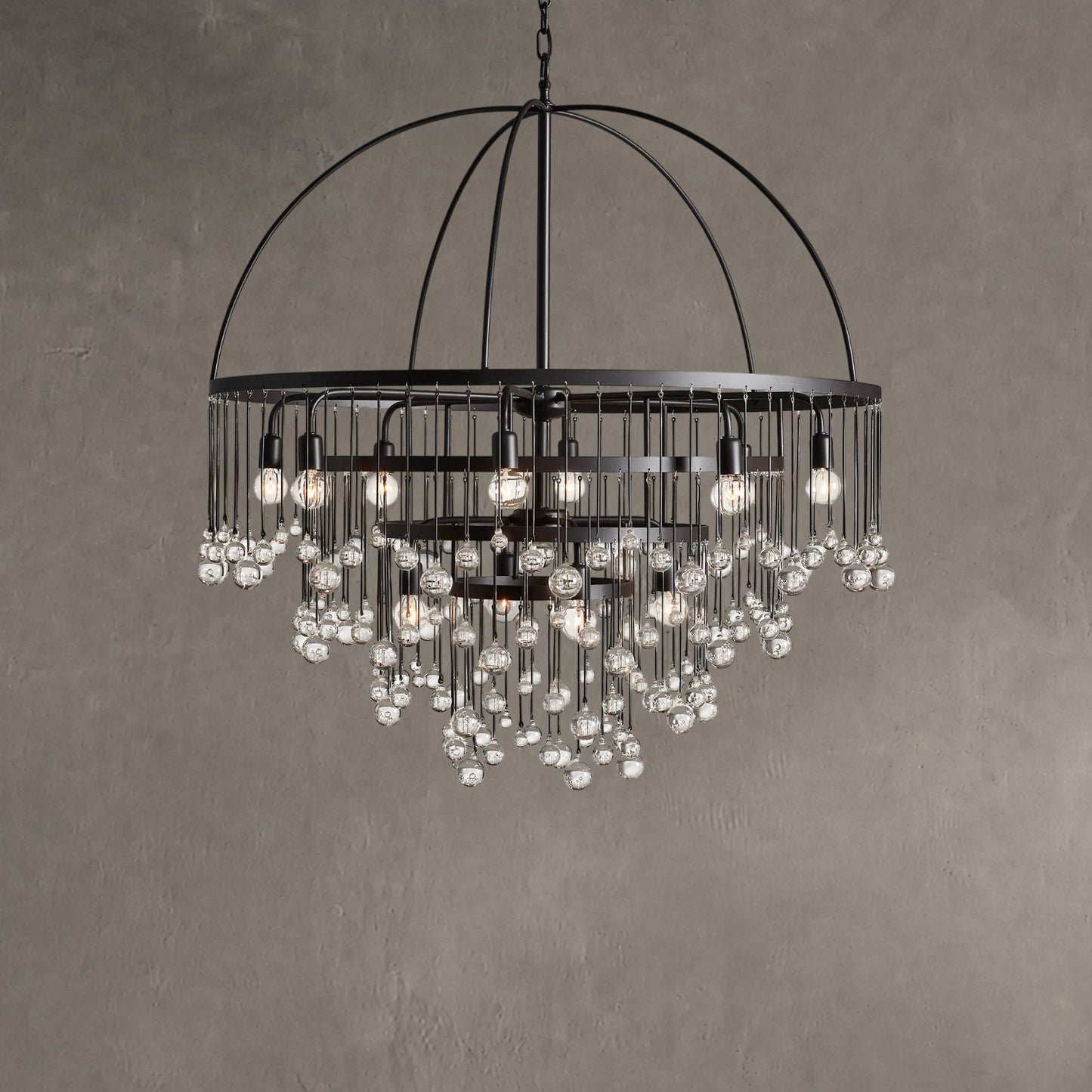 Aubrey Crystal Ball Round Chandelier 5 Light / 8 Light