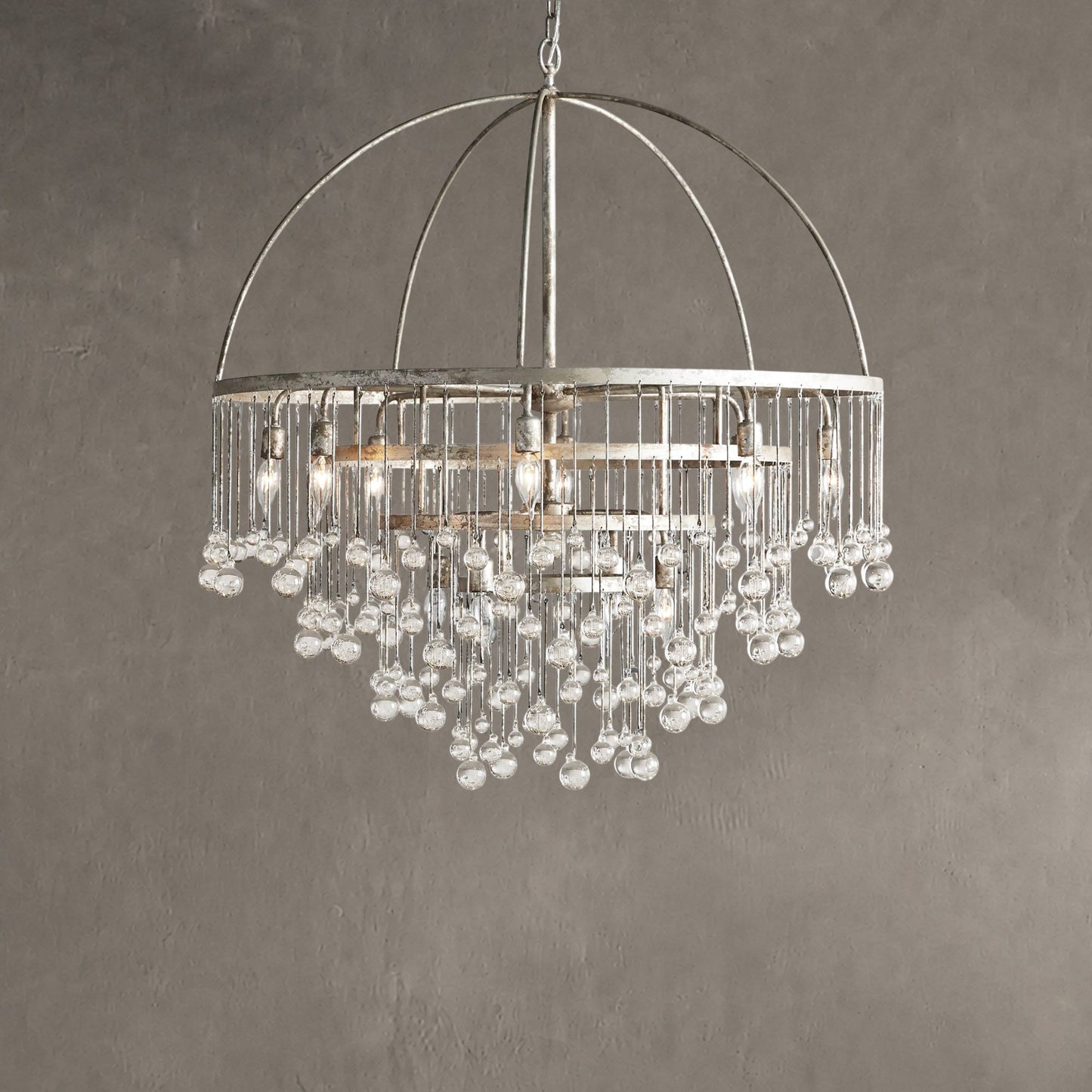 Aubrey Crystal Ball Round Chandelier 5 Light / 8 Light