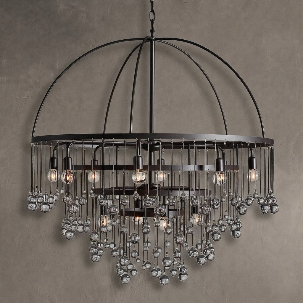 Aubrey Modern Crystal Ball 4 Tier Chandelier