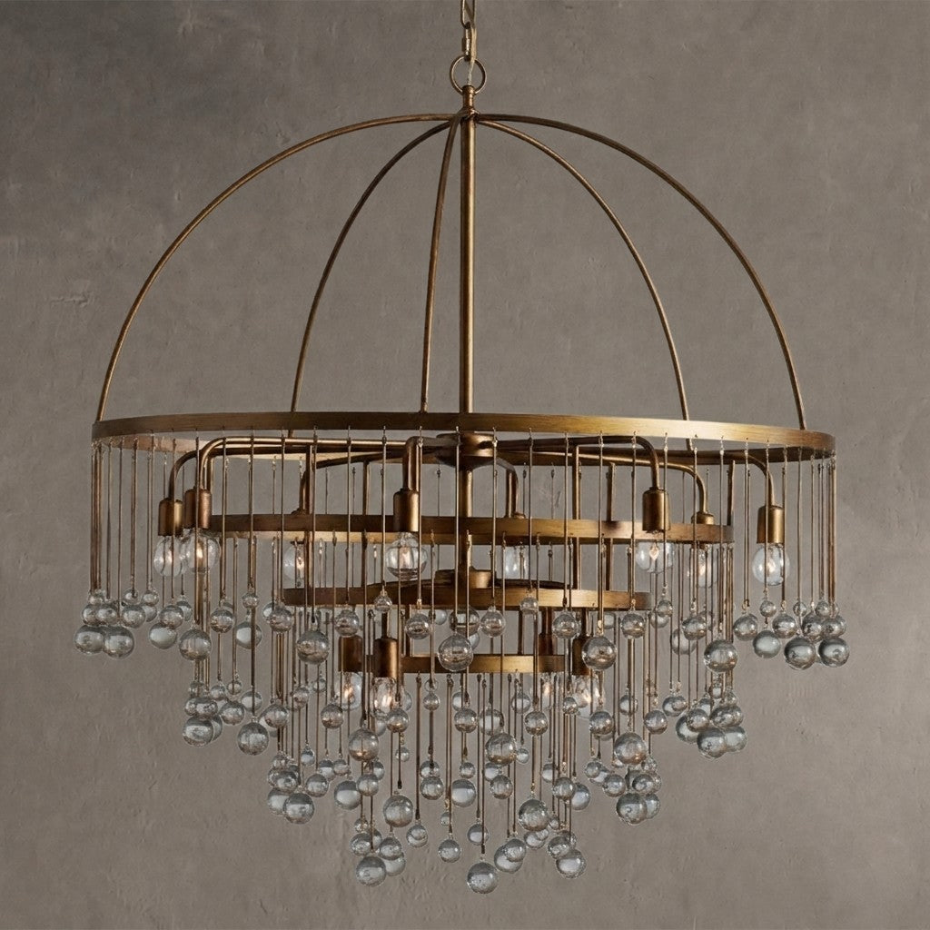 Aubrey Modern Crystal Ball 4 Tier Chandelier