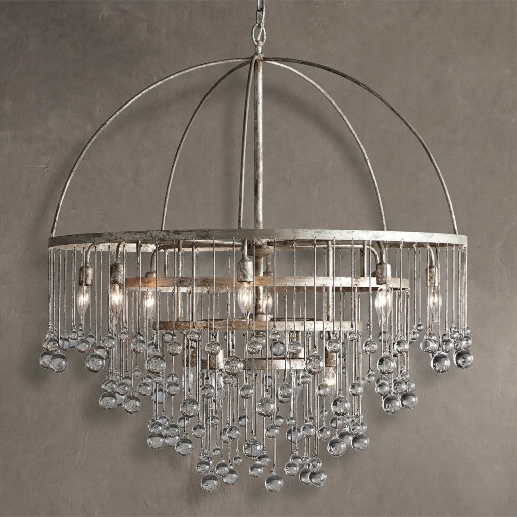 Aubrey Modern Crystal Ball 4 Tier Chandelier