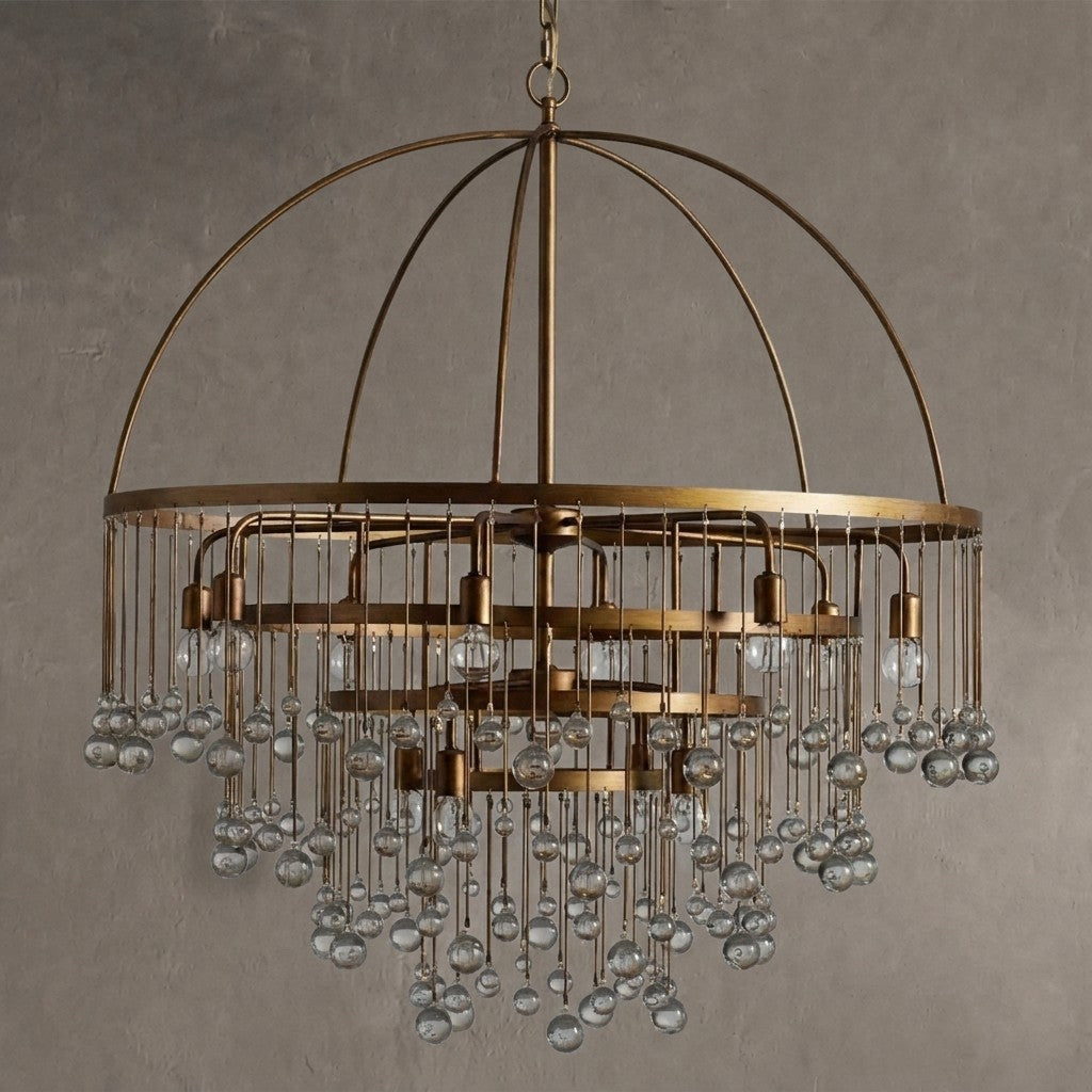 Aubrey Modern Crystal Ball 4 Tier Chandelier