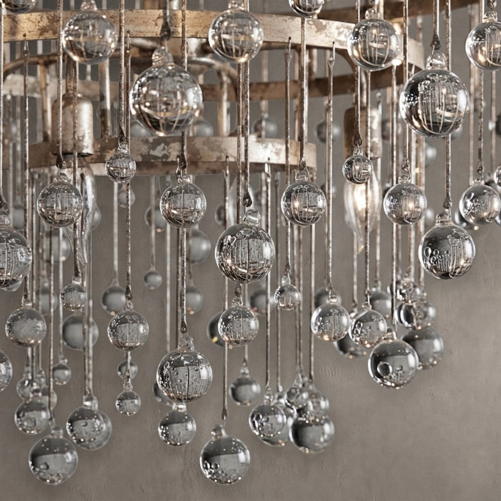 Aubrey Modern Crystal Ball 4 Tier Chandelier