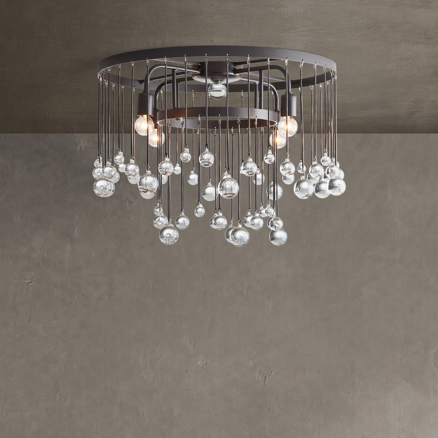 Aubrey Crystal Ball Flush mount
