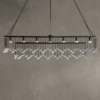 Aubrey Crystal Ball Rectangular Chandelier 47'' 60''