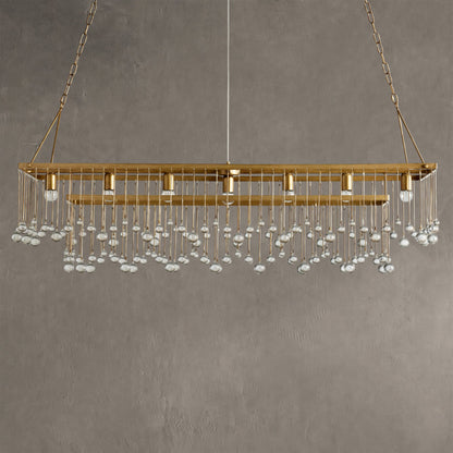 Aubrey Crystal Ball Rectangular Chandelier 47'' 60''