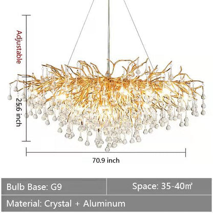 Stunning Tree Branch Crystal Chandelier