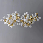 Luxury Escamoles Modern Linear Grape Chandelier