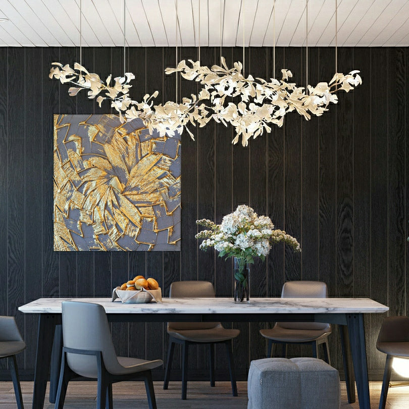 Extra Large Ceramic White Flower Chandelier