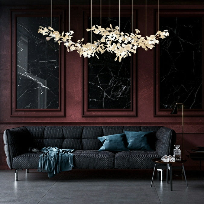Extra Large Ceramic White Flower Chandelier