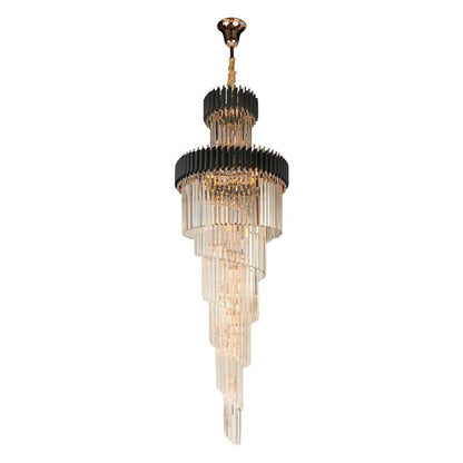 Spiral Crystal Chandelier For Foyer/ Staircase
