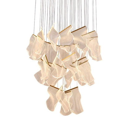 TLL Flame Round Chandelier For Staircase