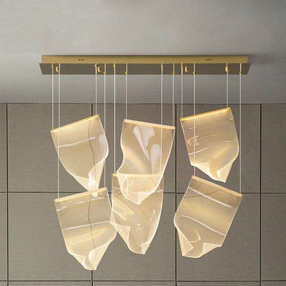 TLL Flame Round Chandelier For Staircase