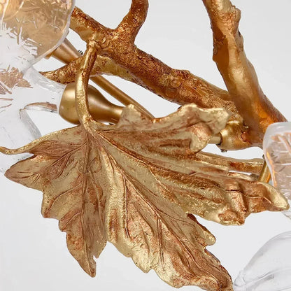 Folio Branch Brass Chandelier