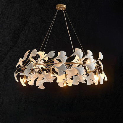 Gingko Ceramic Round Branch Chandelier