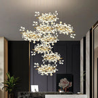 TLL Ginkgo Cascading C (Alternating) Branch Chandelier