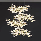 TLL Ginkgo Cascading C (Alternating) Branch Chandelier
