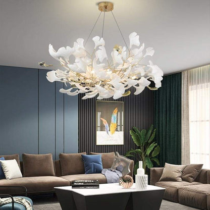 TLL Ceramic Ginkgo Petal Chandelier