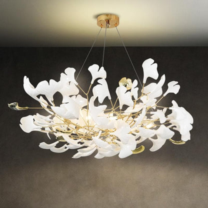 TLL Ceramic Ginkgo Petal Chandelier