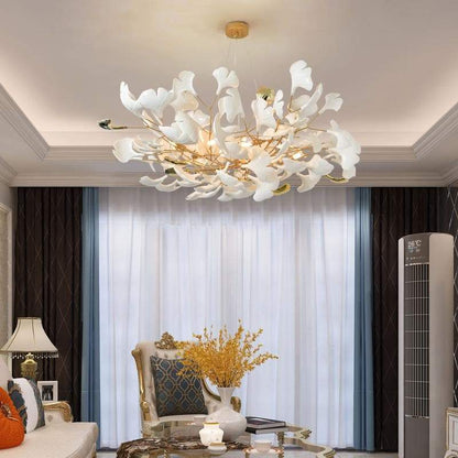 TLL Ceramic Ginkgo Petal Chandelier