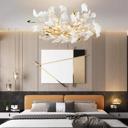 TLL Ceramic Ginkgo Petal Chandelier
