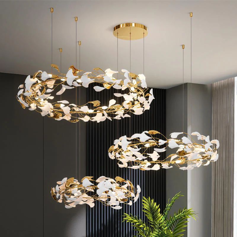 TLL Ginkgo Rings Branch Chandelier
