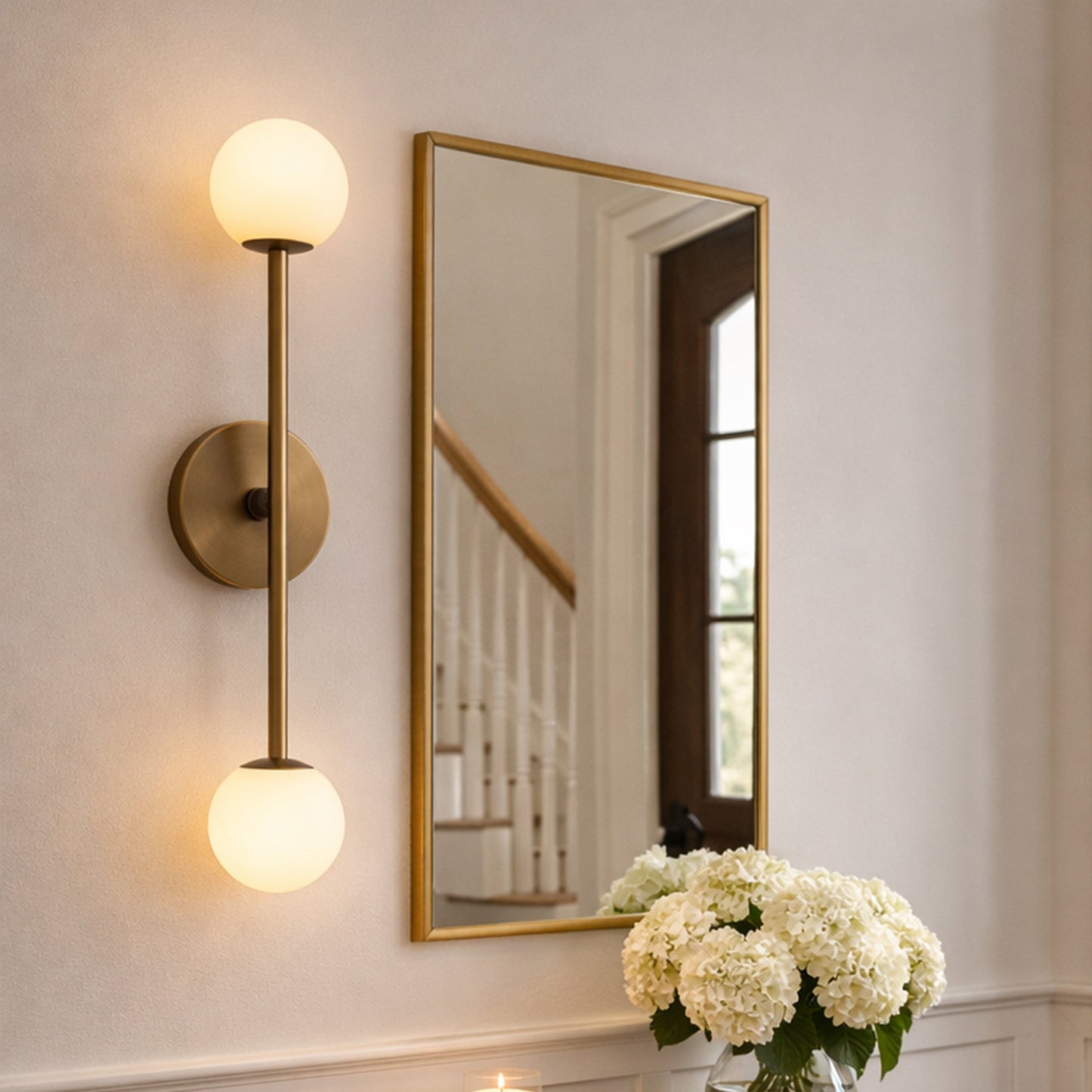 Girouette Alabaster Double Sconce