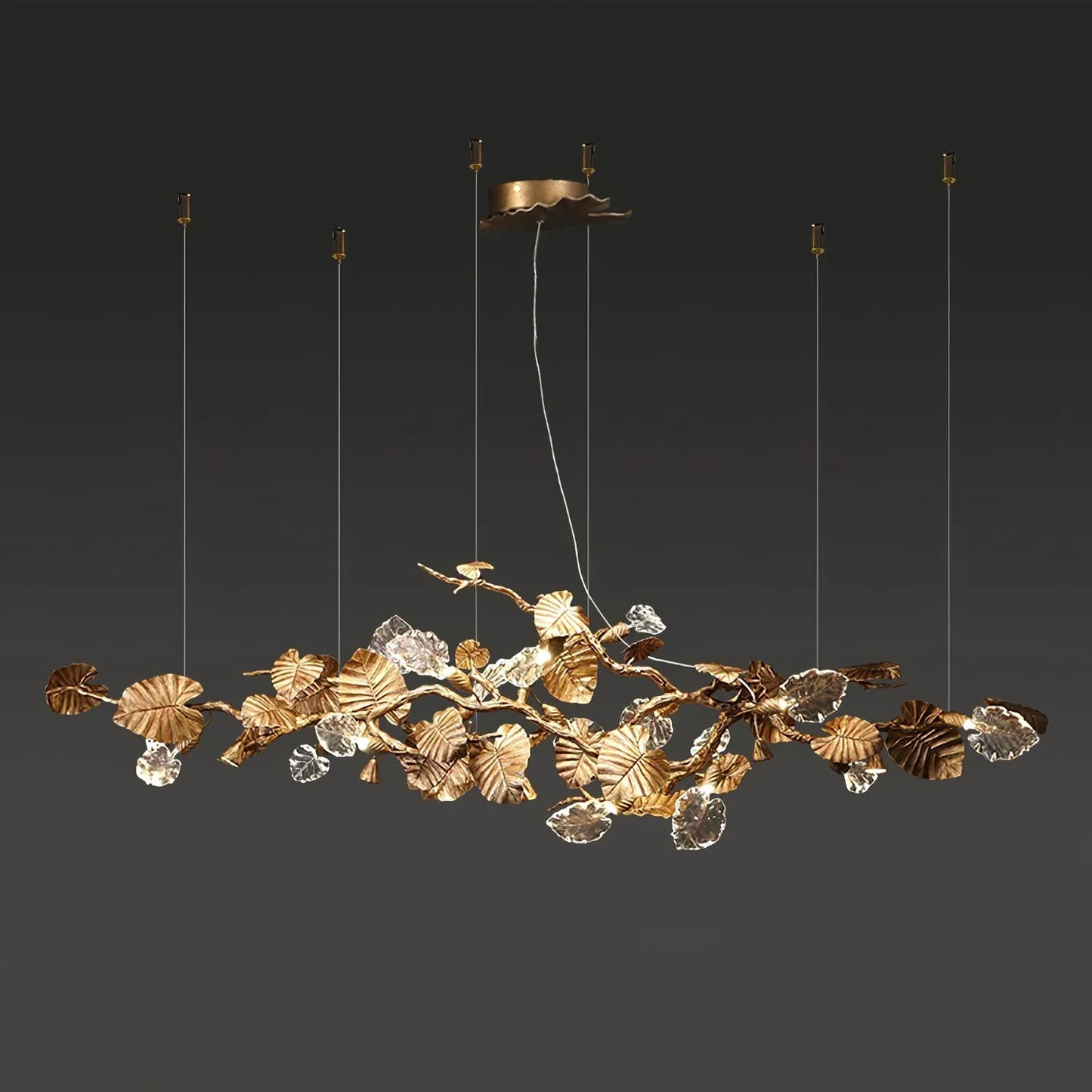 TLL Gold Leaf Chandelier