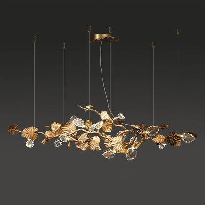 TLL Gold Leaf Chandelier