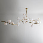 Contemporary Hand-blown Glass Globes Branch Chandelier for Dining Room Living Room and Kitchen Island