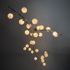 Contemporary Hand-blown Glass Globes Branch Chandelier for Dining Room Living Room and Kitchen Island