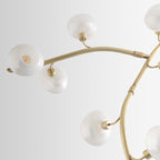 Modern Vertical Branches Glass Globe Chandelier